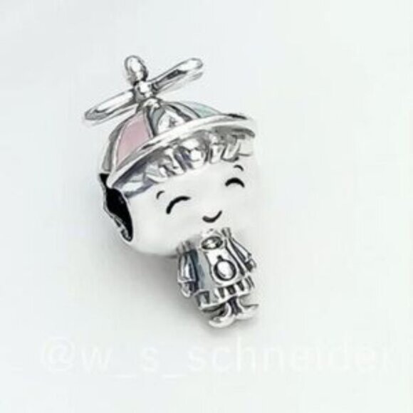 Pandora Kids Silver and Pink Toy Charm - Picture 2 of 4